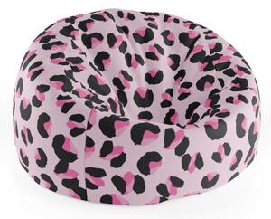 Sablio Sedací vak Cocoon Růžový gepard - 75 x 45 x 35 cm
