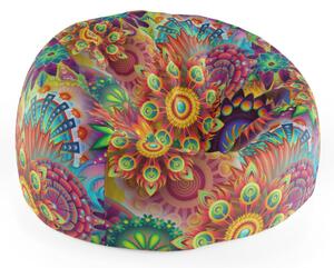 Sablio Sedací vak Cocoon Barevné obrazce - 75 x 45 x 35 cm