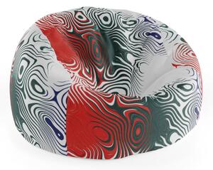 Sablio Sedací vak Cocoon Dvoubarevná abstrakce - 75 x 45 x 35 cm