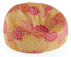 Sablio Sedací vak Cocoon Barevné květiny - 75 x 45 x 35 cm