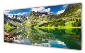 Nástenný panel  Hora jazero príroda 125x50 cm