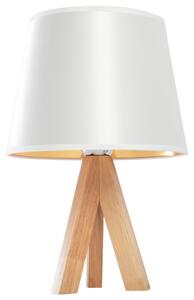 Toolight - Nočná stolová lampa E27 60W APP976-1T, biela-hnedá, OSW-06683