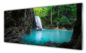 Nástenný panel  Jazero vodopád príroda 125x50 cm
