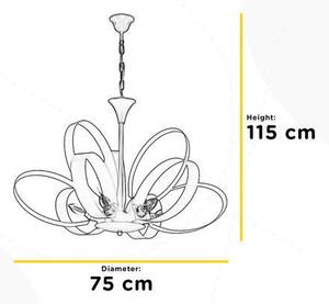 LUSTER, 75/75/115 cm - Online Only bytové doplnky, Online Only