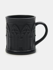 Sinsay - Cană de Halloween cu motiv de catedrală gotică - čierna