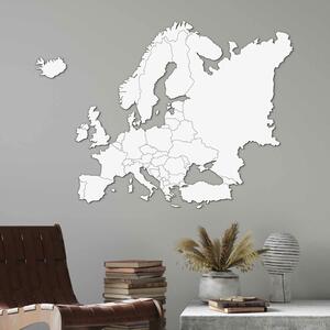 DUBLEZ | Drevená mapa Európy na stenu - s hranicami štátov