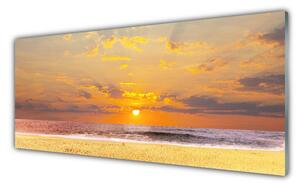 Sklenený obklad Do kuchyne More pláž slnko krajina 125x50 cm