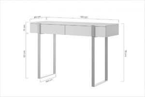 Toaletný stolík Verica 120 cm - dub piškótový / čierne nožičky