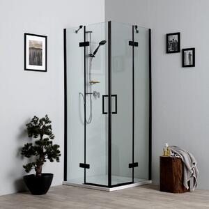 Sprchový Kút Bez Profilov 90x90 Výška190 Cm Matný čierny | London