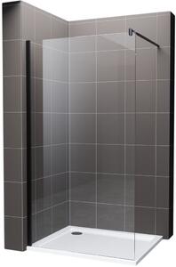 Hagser Bertina stena sprchového kúta walk -in 90 cm čierna matný/sklo priehľadné HGR10000022