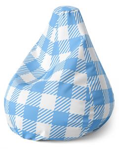 Sablio Sedací vak Pear Košeľový vzor - 70 x 95 x 15 cm
