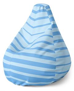 Sablio Sedací vak Pear Svetlomodré pruhy - 70 x 95 x 15 cm