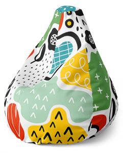 Sablio Sedací vak Pear Detské maľovanie - 70 x 95 x 15 cm