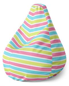 Sablio Sedací vak Pear Prúžky - 70 x 95 x 15 cm