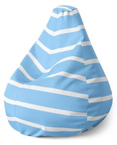 Sablio Sedací vak Pear Modro-biele pruhy - 70 x 95 x 15 cm