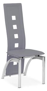 K4 - Jedálenská stolička (sivá, strieborná) - šedá/stříbrná