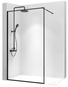 Rea Bler stena sprchovacieho kúta 90 cm čierna polomatný/sklo priehľadné REA-K7638