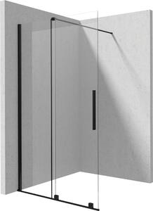 Deante Prizma stena sprchového kúta walk -in 100 cm čierna matný/sklo priehľadné KTJ_N30R