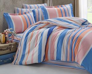 Brotex Obliečky francúzske bavlna 220x220,70x90 Mart blue-pink, výber zapínania: zipsový uzáver