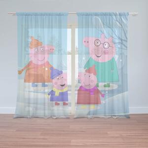 Sablio Záclony Prasiatko Pepina Rodina: 2ks 150x250cm