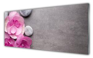 Sklenený obklad Do kuchyne Kvety kamene zen kúpele 125x50 cm