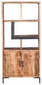 REGÁL, prírodná farba, čierna, mangové drevo, 88/192/40 cm MID.YOU - Regály, Online Only