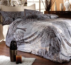 Brotex Saténový povlak na vankúš Trees grey, rozmer: 70x90 Rozměr: 40x40