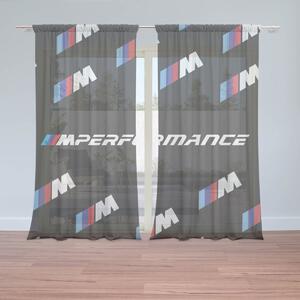 Sablio Záclony MPERFORMANCE čierny vzor: 2ks 150x250cm