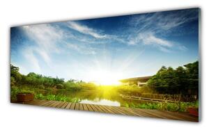 Nástenný panel  Jazero príroda 125x50 cm