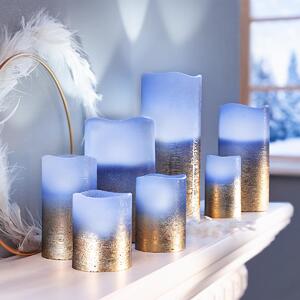 Weltbild LED Voskové sviečky Glamour, modré, sada 7 ks