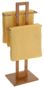 DekorStyle Bambusový vešiak na uteráky 85 cm hnedý