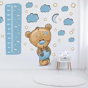 Samolepky na stenu - Meter - Medvedík s mráčikmi