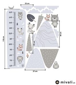 Samolepky na stenu - Meter - Zvieratká a kopce