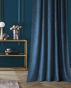 Luxusná tmavo modrá velvet obliečka na vankúš 40 x 40 cm
