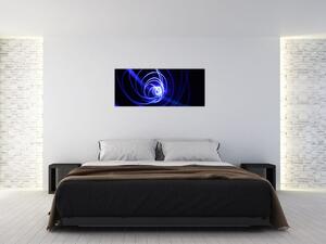 Obraz modrých špirál (120x50 cm)