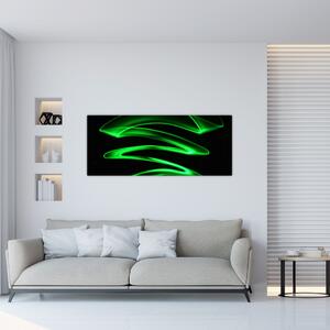 Obraz - neónové vlny (120x50 cm)
