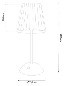 LED Stmiev. dotyková nabíjacia stolná lampa ELBA LED/1,6W/800 mAh matný chróm/číra