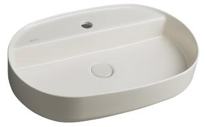 Isvea, INFINITY OVAL keramické umývadlo na dosku, 60x40cm, Ivory, 10NF65060-2K