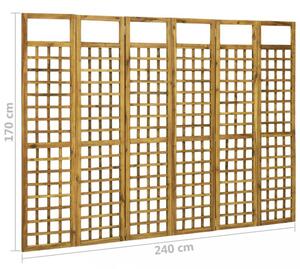 Paravan akáciové drevo / treláž Dekorhome 120x170 cm (3-dielny)