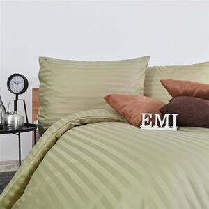 Obliečky damaškové hnedo-olivové EMI: Paplón 140x200