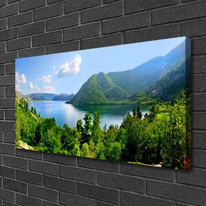 Obraz na plátne Les jazero hory príroda 100x50 cm