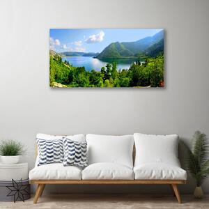 Obraz na plátne Les jazero hory príroda 100x50 cm