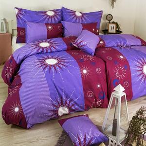 Obliečky bavlnené Tilia fialové EMI: Predĺžený set jednolôžko obsahuje 1x 140x220 + 1x 70x90