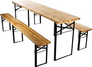 ST Pivný set Max3 1x stôl 220x50x76,5 cm, 2x lavica 220x25x46,5 cm