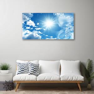 Obraz Canvas Slnko mraky nebo modré 100x50 cm
