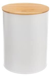 German Plechová/bambusová škatuľa s priemerom 13 cm WHITELINE