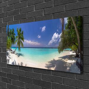 Obraz na plátne More pláž palma krajina 100x50 cm