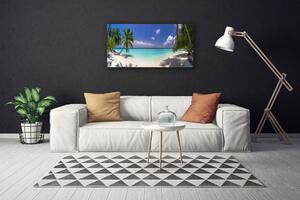 Obraz na plátne More pláž palma krajina 100x50 cm