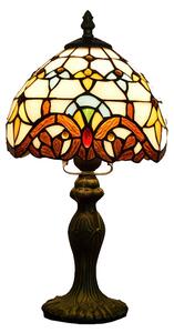 Tiffany stolná lampa Barok 100 - Huizhou Oufu Lighting v.36xš.20, sklo/kov, 40W (Barok)