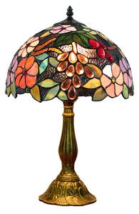 Tiffany stolná lampa Grapes 112 - Huizhou Oufu Lighting v.48xš.30, sklo/kov,40W (Flowers and grapes)